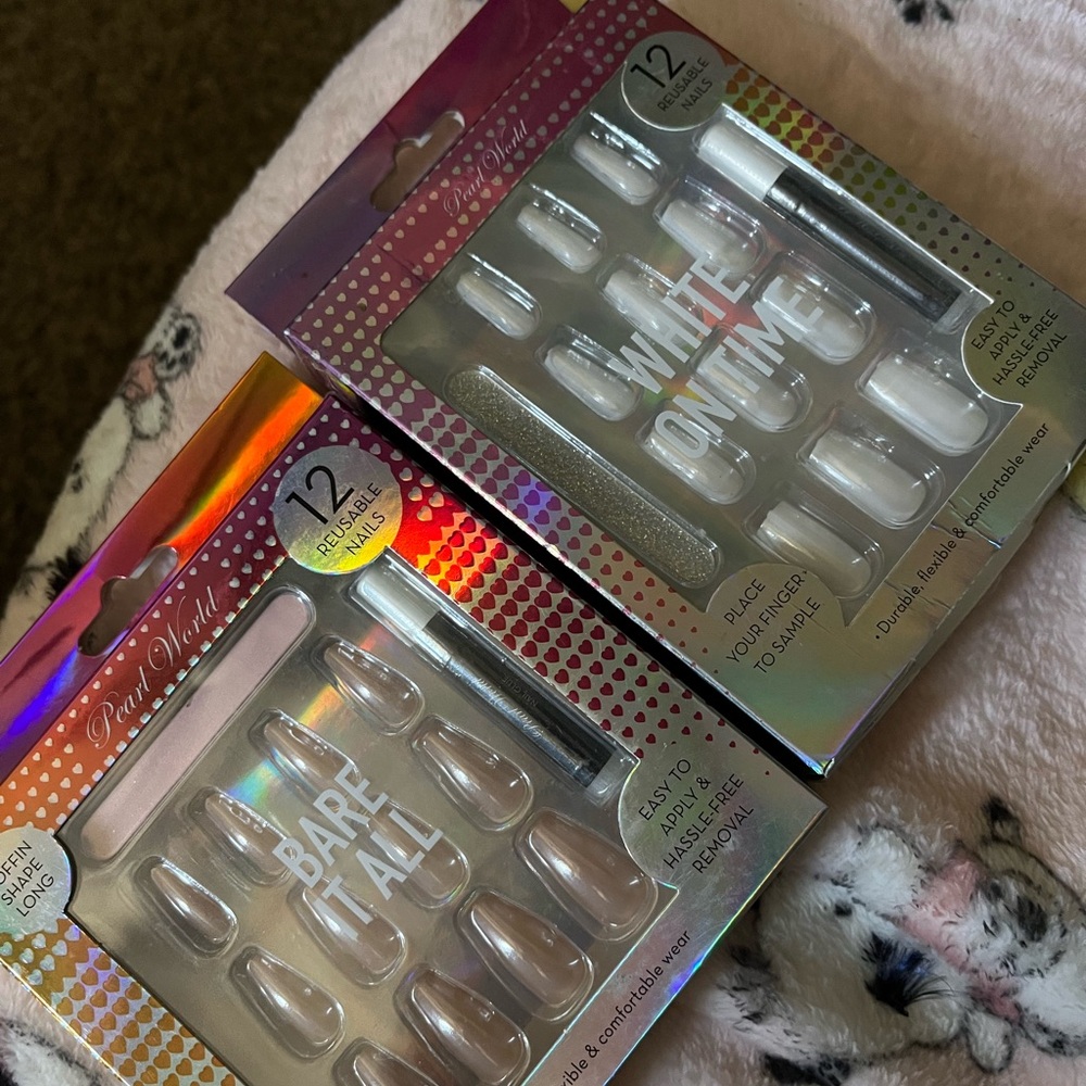 Nail Set - Bare It All & White On Time